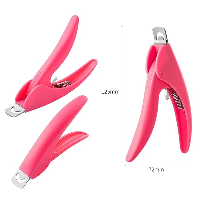 12Pcs Nail Tips Clip for Quick Building Polygel Nail Clips for Polygel Finger Nail Extension Manicure Nail Art Tool with 1Pcs False Nail Tip Trimmer