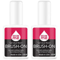 Excuse Me Brush On Gel Super Strong Nail Glue Adhesive for Repairs and Strengthening Natural Nails, Silk Wrap, Fiberglass, Rhinestones. Easy Application with a Brush 0.35 oz (2 Pieces)