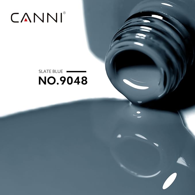 CANNI Blue Gel Nail Polish, 1Pcs Blue Gel Polish Deep Navy Baby Blue Color Nail Polish Gel High Gloss Soak Off U V Gel Nail Manicure Salon DIY