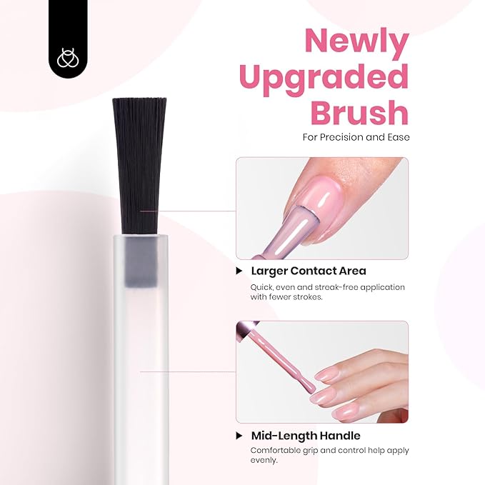Beetles Nude Pink Gel Nail Polish Set, 6 Colors Hema Free Light Pink Jelly Gel Polish Translucent 15ML Full Size Nail Concealer High Gloss Soak Off UV Salon Spring Colorful Bottle Gel Gift for Women