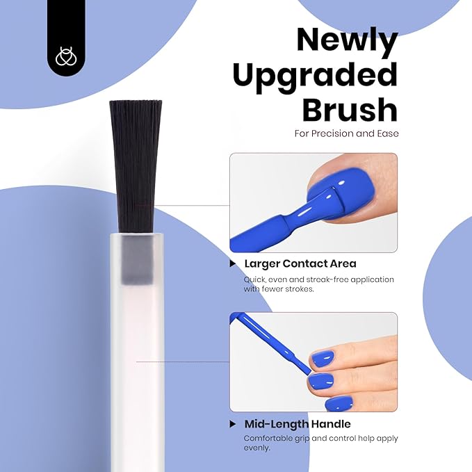 Beetles Blue Gel Polish - Hema Free Abyss Halo Blue Gel Nail Polish, Soak off UV Led Lamp Spring Nails Art Colorful Bottle Manicure Gifts for Women