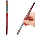 Acrylic Nail Brush with Pure Kolinsky Sable Hair and Red Wood Hand, Round/Flat Professional Gel Brush for Acrylic Power and Nail Extension Size #8,10,12 (#8)