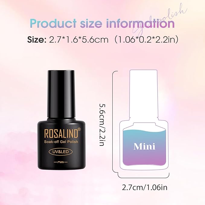 ROSALIND 12PCS Color Changing Gel Nail Polish, Temperature Mood Change Red Pink Purple Blue Colors Gel Polish Soak Off UV Thermal Nail Polish Set for Manicure DIY at Home and Salon