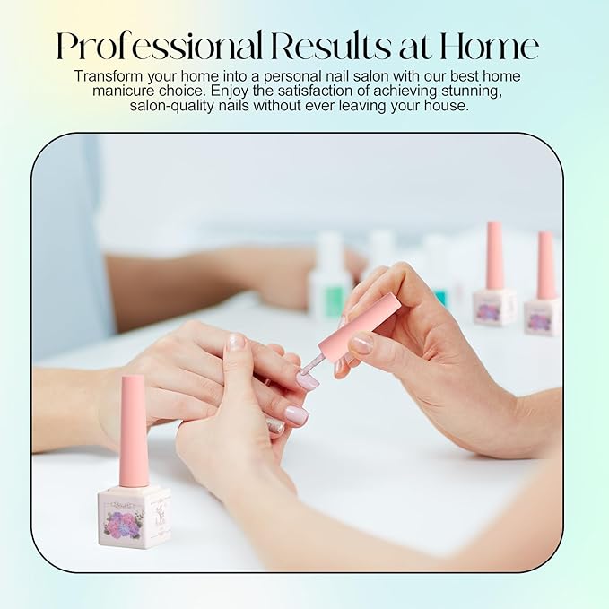 ADHERE 12 Colors Gel Nail Polish Set,12 ML Candy Colors UV Gel Polish Gel Nail Kit, Nude Pink Green Blue Purple Yellow Gel Nail Gifts for Women Girl DIY Salon Home Manicure