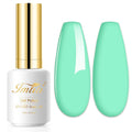 Imtiti Pastel Mint Green Gel Nail Polish, 0.5 Fl Oz LED & UV Gel Polish Spring/Summer Starter Kit