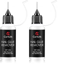 Curvlife 20ml Pinpoint Nail Glue Remover for Press on, Multi-Functional Remover for Nails Tips, Gentle Glue Remover for Gel x Nails, Non-Acetone Nail Polish Remover (Pack of 2)