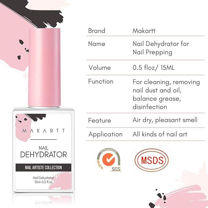 Makartt Nail Primer Natural Nail Dehydrator and Primer for Acrylic Nails Gel Polish Bundle 3 in 1 Nail Glue Gel for Fake Nails(Curing Needed), Super Strong Acrylic Nails Glue