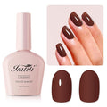 Imtiti 10ML Chocolate Brown Gel Polish Soak Off LED UV Nail Gel DIY at Home Salon Art Gift for Women Girls 1PCS
