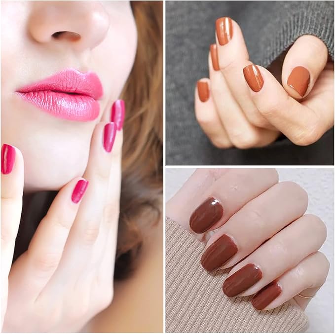 SILPECWEE 16 Sheets Nail Polish Stickers Full Nail Wraps Glitter Solid Color Nail Polish Strips Gel Nail Strips Self Adhesive Fingernail Manicure Stickers Nails for Women with 1pc Nail File