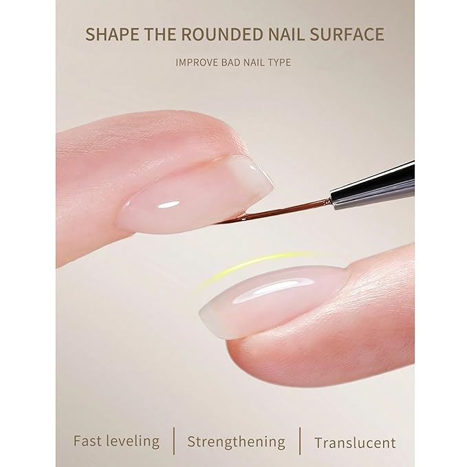 Xeijayi Clear Builder Gel for Nails 15ml – Soak-Off UV/LED – Strengthening “Builder in a Bottle” – Nail Extension & Overlay – Self-Leveling, Quick Cure, Chip-Resistant, Professional Gel