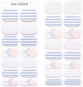 Ami Amour- Gel Nail Strips Cured Polish Color That Pops (Last 14+ Days) | Semi Cured Nail Sticker Wraps For Quick Easy Application (Seersucker)