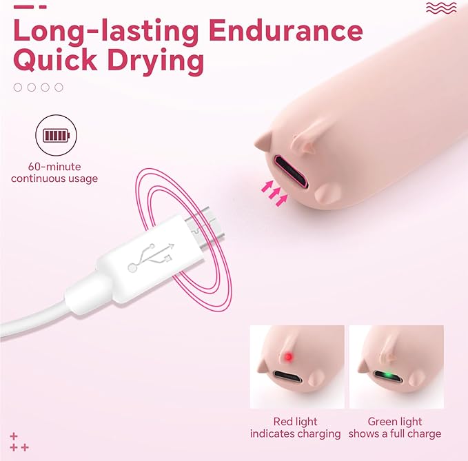Mini Handheld UV Light for Gel Nails Portable Cordless Nail Lamp Rechargeable USB Nail Dryer Pen for Fast Curing, DIY Nails Tool, Pink, for Home DIY & Nail Salon