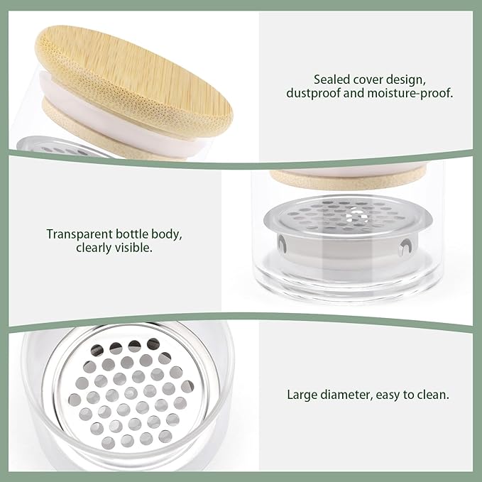 Diakey 4 Pack Acrylic Nail Brush Cleaner Dappen Dish with Lid, Mesh Layered Nail Art Brush Monomer Liquid Wash Cup Glass Removal Jar for Sequins Glitter Powder, 1.5in High