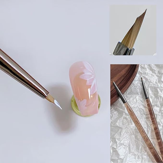 1 PACK Acrylic Paint Brushes for Acrylic/Polygel/Builder Gel,Nail Brush for Drawing Petals and Butterflies (NK)