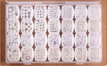 28 Grids Mixed Size DIY Half Pearl Bead Charming Nail Art Decoration Flat White Circle Beads Studs Manicure Jewelry Gems DIY Craft with Plastic Box
