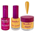 WAVEGEL Soak-Off Gel, Nail Lacquer & Acrylic/Dip Powder Matching Set - Princess Collection - #53 Dandelion
