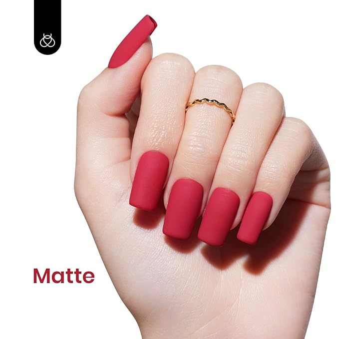 Beetles Red Gel Nail Polish - Cherry Mocha, 15ML Burgundy Red Gel Nail Polish, Soak Off Spring Nails Art Manicure Salon DIY Design UV Nails Lamp Needed Gift for Women