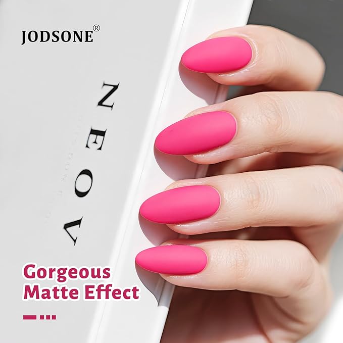 JODSONE 16.5ml Pink Purple Gel Nail Polish Pink Purple Gel Polish Bright High Gloss Soak Off U V Nail Manicure Salon DIY at Home