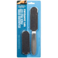 ForPro Professional Collection Stainless Steel Pedi File Kit - 100% Sanitizable Pedicure File for Heels and Feet - Includes Six Black 80 Grit and Six White 180 Grit Refill Strips- 8.5" L