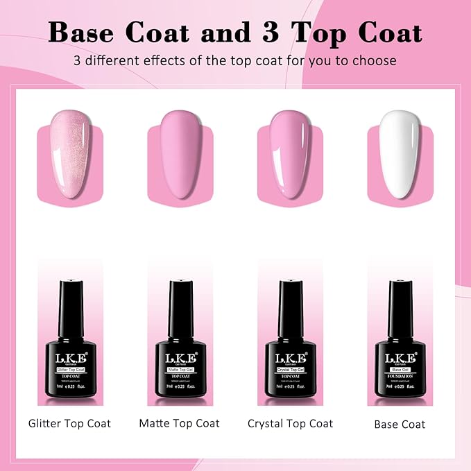 Gel Nail Polish Kit with UV Light, 36 Colors Nail Polish Set with Base and Matte&Glossy Top Coat Soak Off All Season Gel Nail Set Manicure Tools Gift for Women (36 Colors 02)