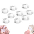 9 PCS 2.8CM Clear Jelly Silicone Nail Art Stamper Head Transparent Stamping Polish Transfer Templates Tools Manicure French Tip Tool Nail Stamp Silicone Head Kit (Only Stamper Head)