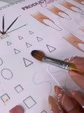 Nail Art Practice Sheet reusable Nail Art training mat Acrylic Nail sculpting Art stencil Guide French Tip Nail art worksheet 3D Nail design training sheet, Practice how to do acrylic Nail art (5)