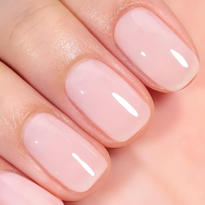 Vishine Builder Gel For Nails, 8-in-1 Milky Pink Nail Builder Strengthener Sheer Pink Gel Builder For Nails Hard Gel Jelly Gel Builder Extension Nail Gel Base Gel In A Bottle E054