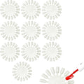 10 Pcs White 18 Tips Display Plastic Nail Art Polish Palette Wheels, False Nail Art Tips Practice Display Board for 360 Color Deft and Professional,Practice Nail Tips