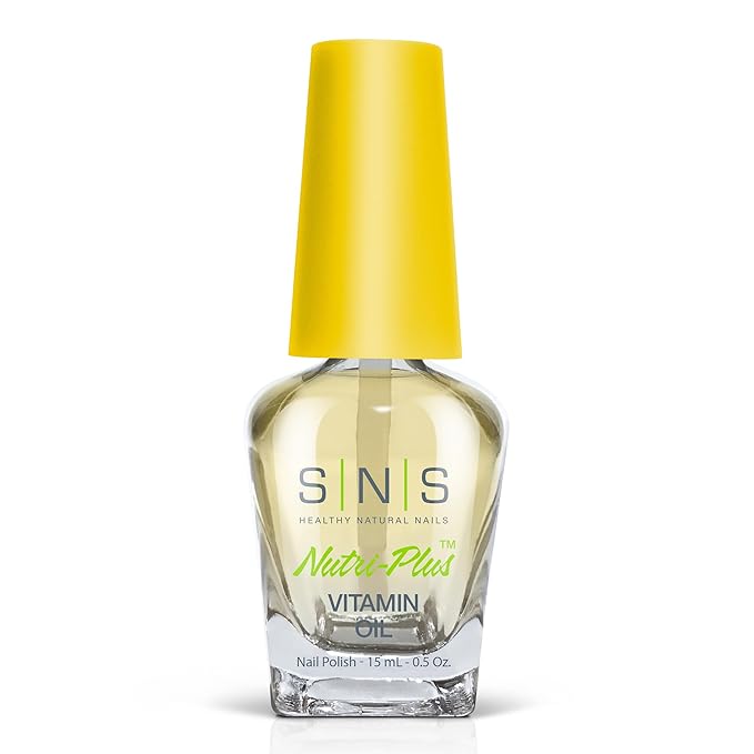 SNS Nail Polish for Nail Dip Powder, Vitamin Oil - Natural Formula that Supports Stronger & Healthier Nails - Lightly Scented Citrus Formula for Nails & Cuticles - No UV Lamp Required - 0.5 fl. oz.