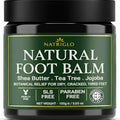 Organic Tea Tree Foot Balm for Dry Cracked Feet & Heels - Intensive Callus Remover & Foot Repair Cream with Shea Butter - Moisturizer for Rough Hard Skin & Cracked Heel Treatment for Men & Women