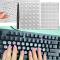 Number Character Nail Sticker Keyboard Stickers with Tweezers for Long Nails Protector Raised, Clear Self Adhesive Silicone Keyboard Cover Nail Art Suitable for Round Button Keyboard (Square,80 PCS)