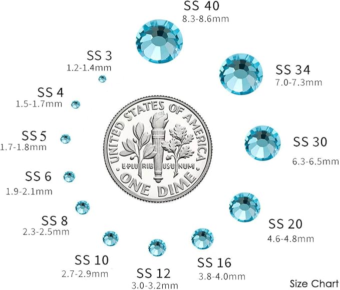 1440 Pieces SS20 Aquamarine Hotfix Rhinestones Flatback Round Crystal Glass Rhinestones Gems for Crafts Nail Face Art Clothes Shoes Bags DIY
