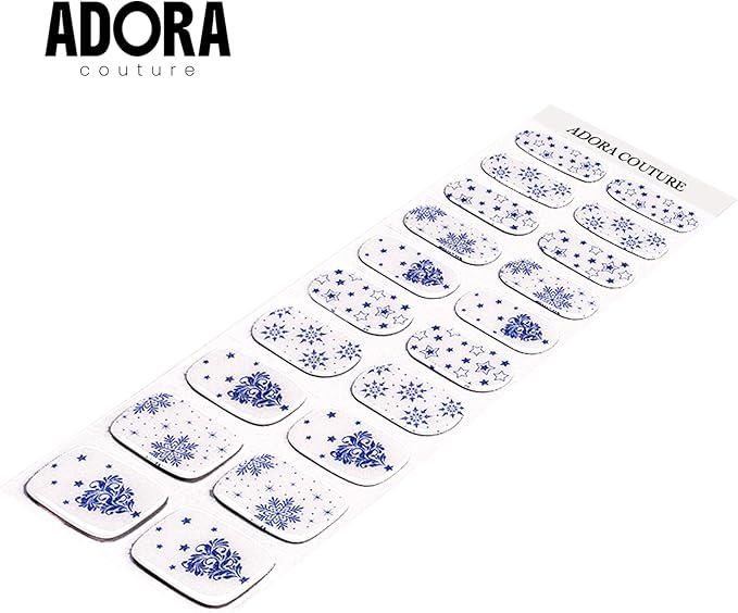 Semi-Cured Gel Nail Strips - 20 Salon-Quality Gel Sticker with UV Light Required, Long Lasting, Easy Application & Removal, Includes Prep Pad, Nail File, Wooden Stick (Frosted Porcelain)