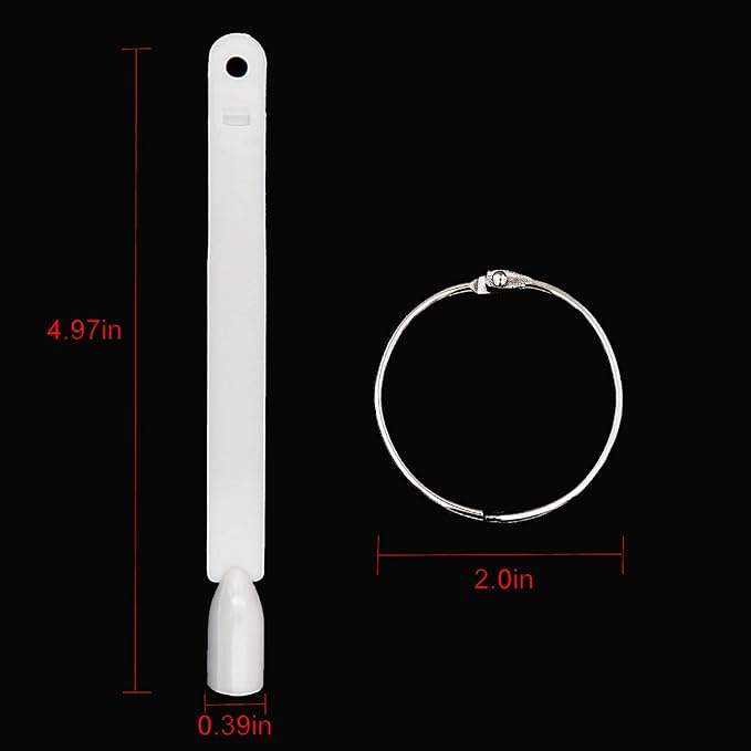 150 Tips Natural Nail Swatches Sticks Nail Art Supplies for Nail Art Polish Display and Home DIY, Nail Sample Practice Tips Color Board Art Accessories with Ring