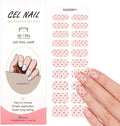 9 Sheets Black Leaf Nail Art Stickers 3D Self- Adhesive Pegatinas Uñas White Retro Flower Polka Dot Semi Cured Gel Nail Strips - 20Pcs Pink UV Gel Nail Wraps with Polka Dots Design