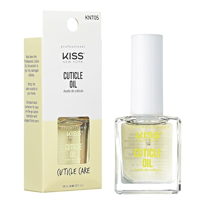 KISS NEW YORK Nail and Cuticle Oil, Infused with Natural Oils, Cuticle Care for Dry, Damaged Cuticles, Made in Korea