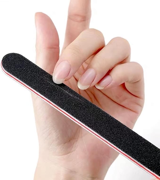 BTYMS 25 Count 180/240 Grit Nail Files for Natural Nails, Double Sided Emery Boards Fine Grit Nail Buffing Files