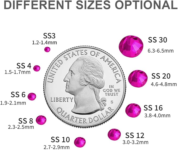 Blinginbox Glass Flatback Rhinestones Crystal Round Gems,Lt. Rose B,SS20/1440pcs,4.6-4.8mm