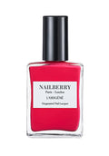 Nailberry L'Oxygéné Oxygenated Nail Lacquer | Strawberry | Scented Fruity Pop Pink Opaque | UV Protected Long-Wear Nail Polish | 12-Free | Vegan | Certified Halal | Cruelty & Gluten Free | 15 ml