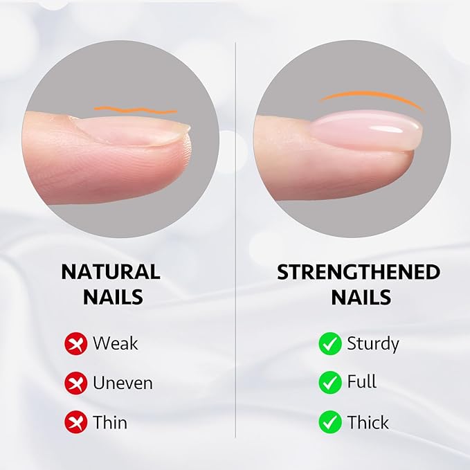GAOY Builder Gel for Nails, 16ml Nail Strengthener in a Bottle, Nail Extension Hard Gel, Soak Off Long Lasting UV Light Cure, 1726 Baby Pink, Base Coat Top Coat Needed