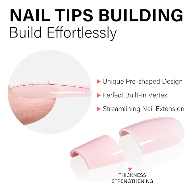 AILLSA RealFit Nude Pink Press On Nails Medium Square - Pre-Shaped 4 in 1 False Nails Set, Long-Lasting Nail Extensions for Salon Home DIY Gifts 140 PCS