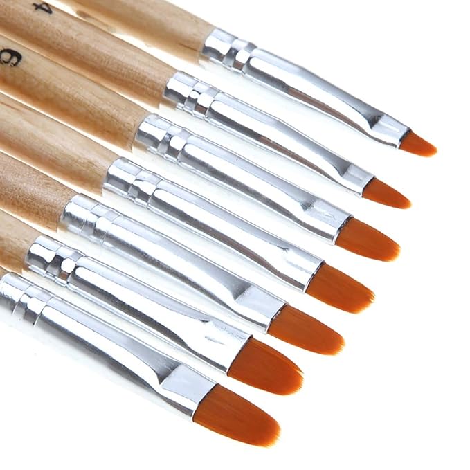 WOKOTO 14 Pcs Acrylic Nail Brush Set, UV Gel Nail Acrylic Brush Tips Builder Brush Nail Painting Brush Pen Nail Dust Brush 3d Nail Art Brush Nail Polish Brush Kit