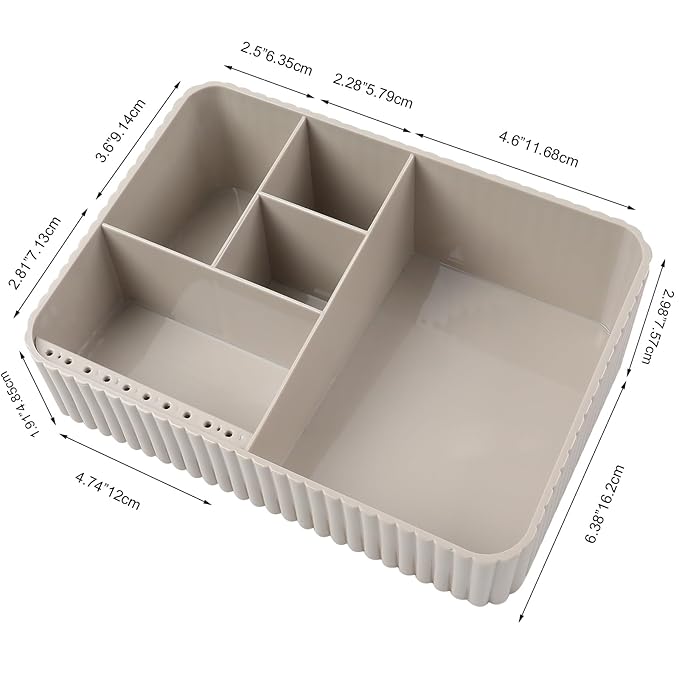 Nail Drill Machine & Bits Storage Box, 10 Holes Transparent Acrylic Drill Bit Holder, Plastic Nail Drill Tool Displayer Holder Case for Nails, Nail Drill Grinding Bit Organizer(Grey)