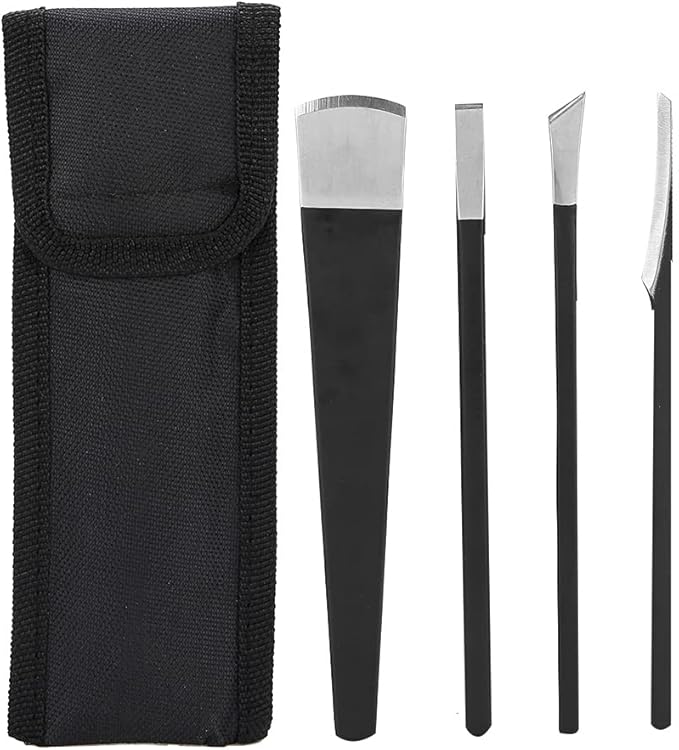 Watris Veiyi 4PCS Pedicure Knife Set, Ingrown Toenail Removal Kit, Pedicure Callus Shaver Tools, Professional Foot Scraper, Steel Foot Care for Dead Skin Corn Foot Remover Foot File Rasp (6.3in)