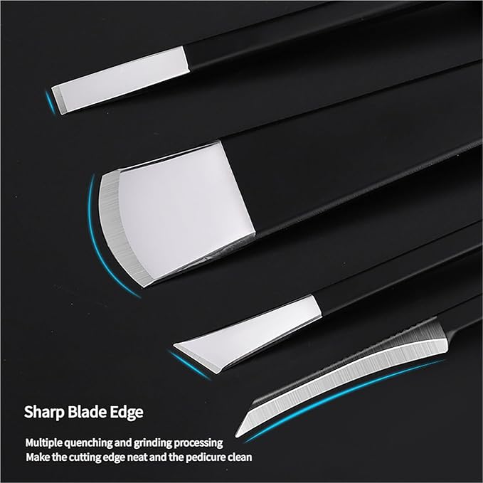 Pedicure Knife Set Callus Knife for Feet Ingrown Toenail Knives Foot Care Tools Dead Skin Removal Nail Scraper File