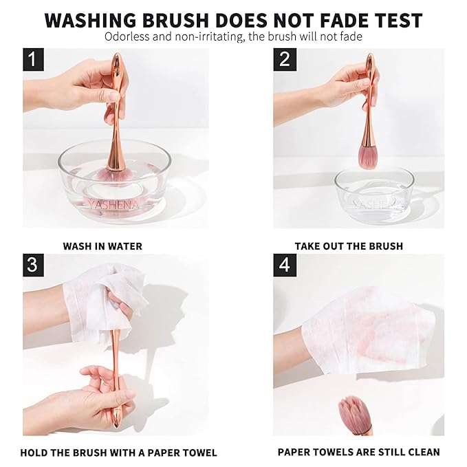 2Pcs Nail Dust Brush Acrylic Brush Cleaner Nail Brushes for Cleaning Dust Dip Powder Brush Large Makeup Brush Blush Brush Nail Clean Up Brush Manicure Brush Nail Art Tools (Gold+Black)