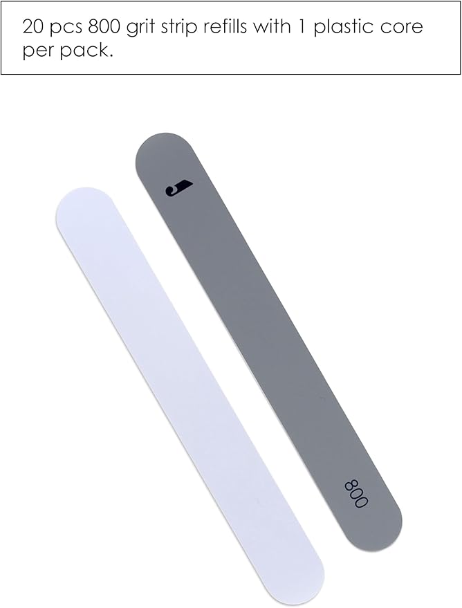 ADAM Shiner Professional Nail Files - 800 Grit 20 Pcs - Salon Quality Manicure & Pedicure Files - Durable Emery Boards for Nail Technicians