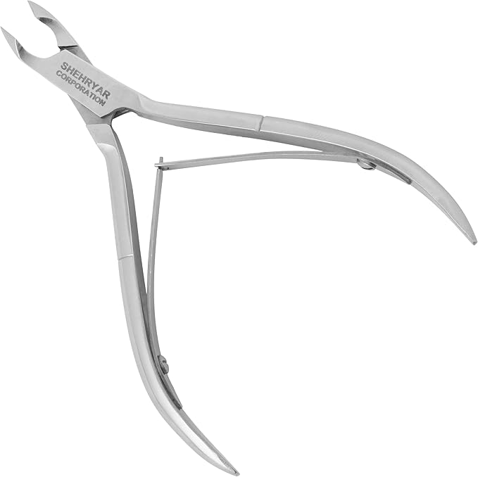 Cuticle Nippers Trimmer Cutter – Professional Stainless Steel Nail Remover Clippers for Manicure Pedicure, Fingernail & Toenail Care Tool (Silver)