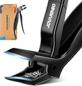 Toenail Clippers for Seniors, Angled Head Large Toe Nail Clippers for Thick Toenails, Wide Jaw Eagle Beak Clippers for Ingrown Nails, Anti-Splash Cutter with Curved Blade, Cuticle Clippers
