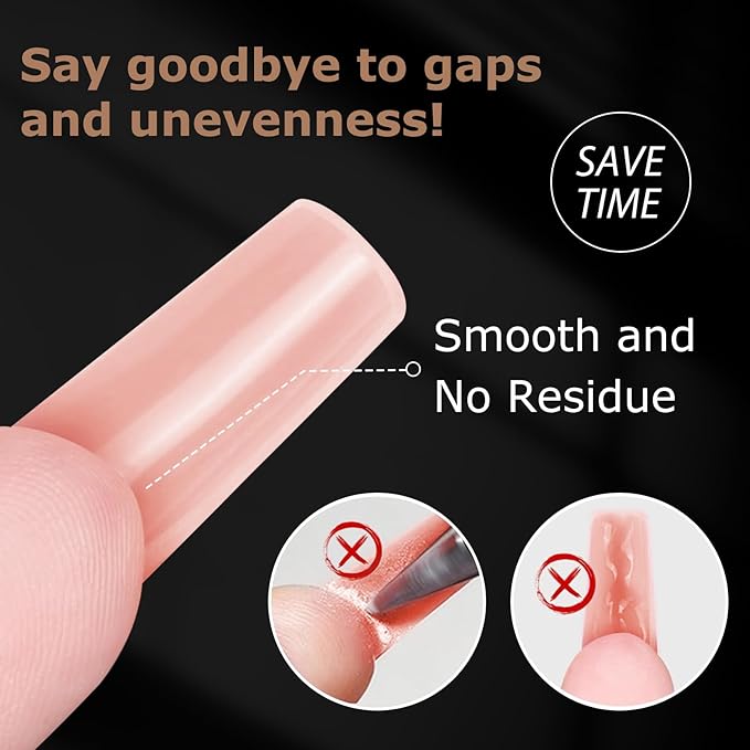 Sandwich Nails Dual Forms,280Pcs Reusable Nail Extension Forms with Silicone Polygel Stick,Easy Demolding & Intuitive Operation for DIY & Professional Use